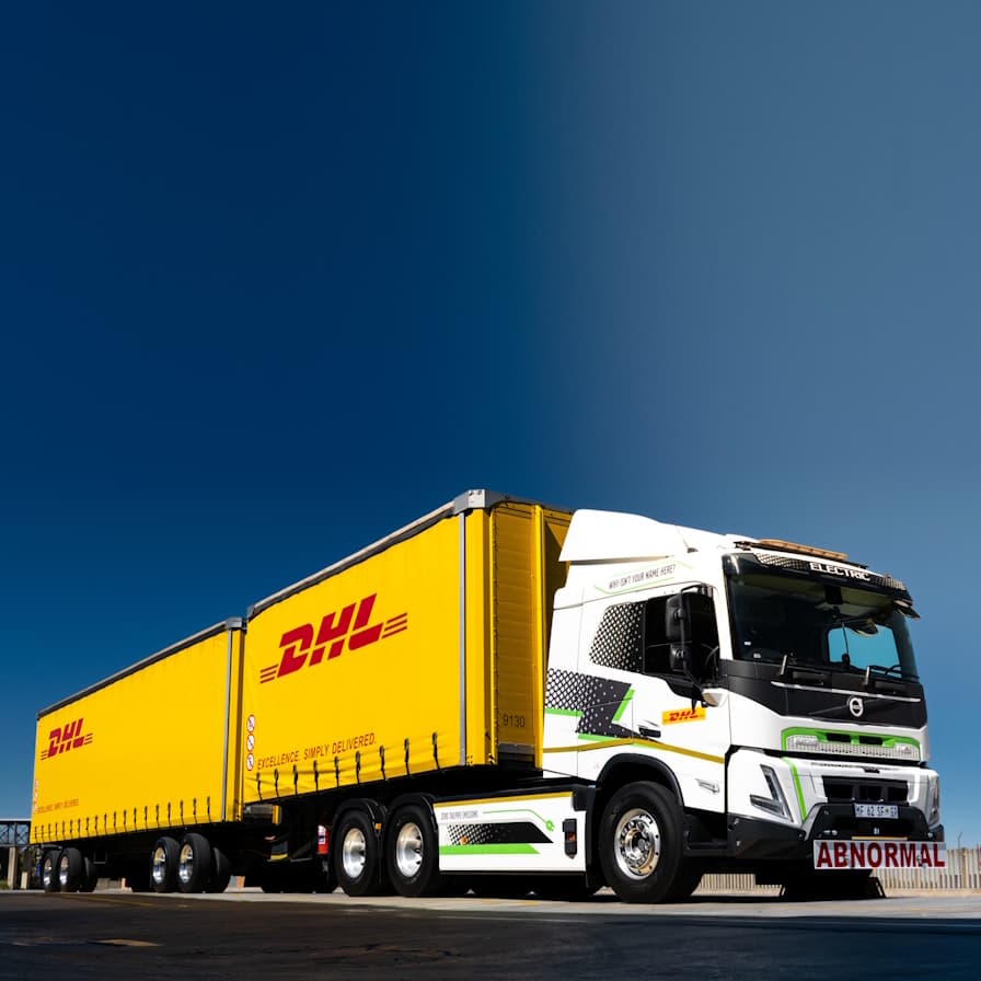 DHL & Unilever electric Volvo FMX superlink truck